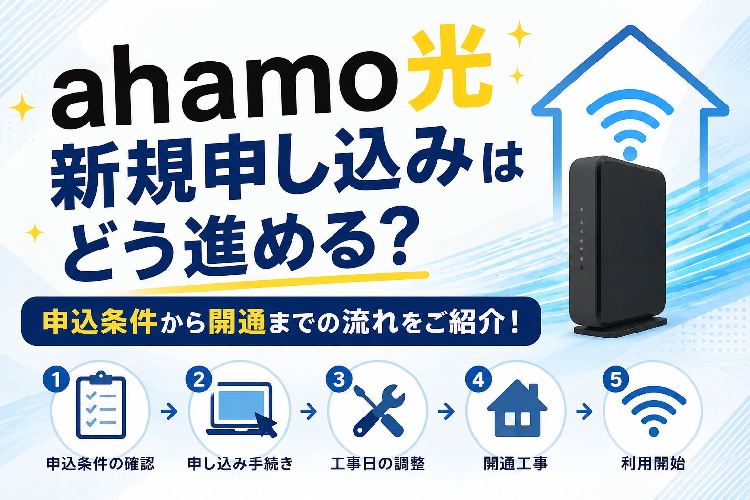 ahamo光新規申し込みはどう進める？申込条件から開通までの流れをご紹介！